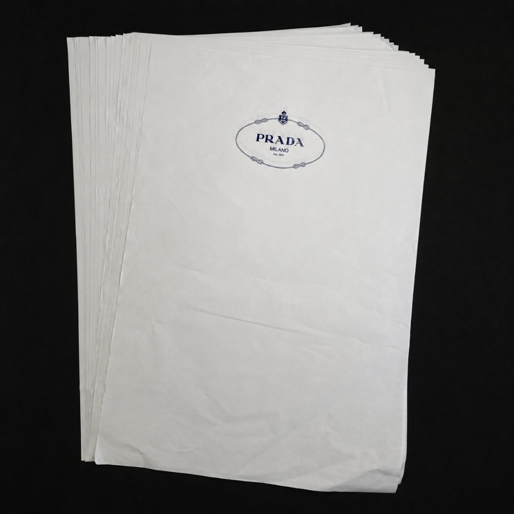 Set x20 Authentic PRADA Milano Tissue Paper Sheets 13.5x19.5" Boutique Gift Wrap